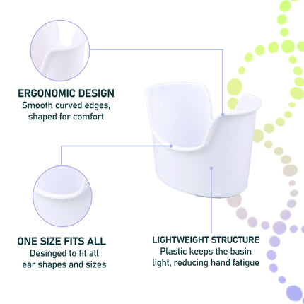 Noots Ear Irrigation Cup – Comfortable, Spill-Free Basin for Ear Wax Removal Procedures